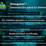 Omega 3 2000mg Premium | Omegatex® | Capsulas Blandas de Gel. Máxima Concentración con 720mg EPA y 480 mg DHA