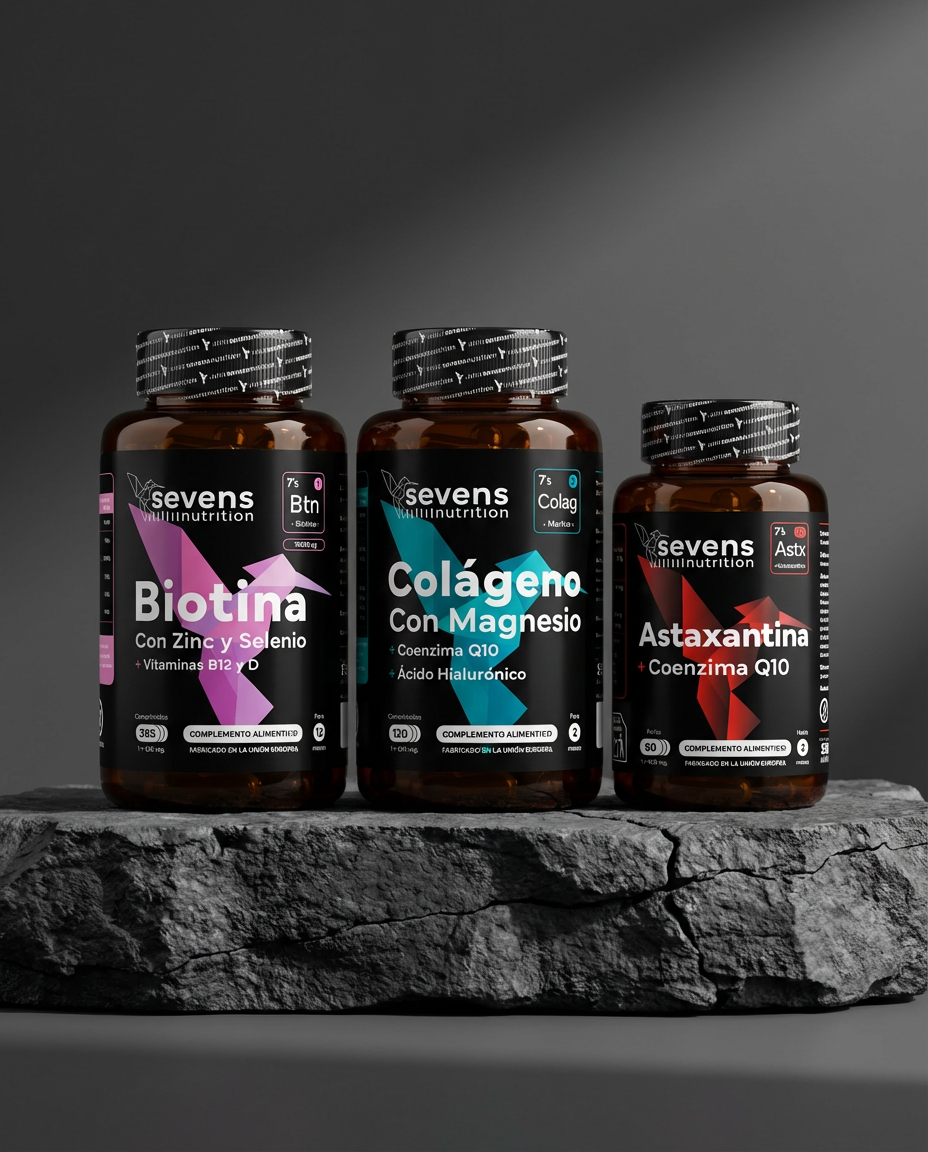 Vitaminas como la biotina y minerales esenciales que apoyan el crecimiento y la resistencia del cabello.