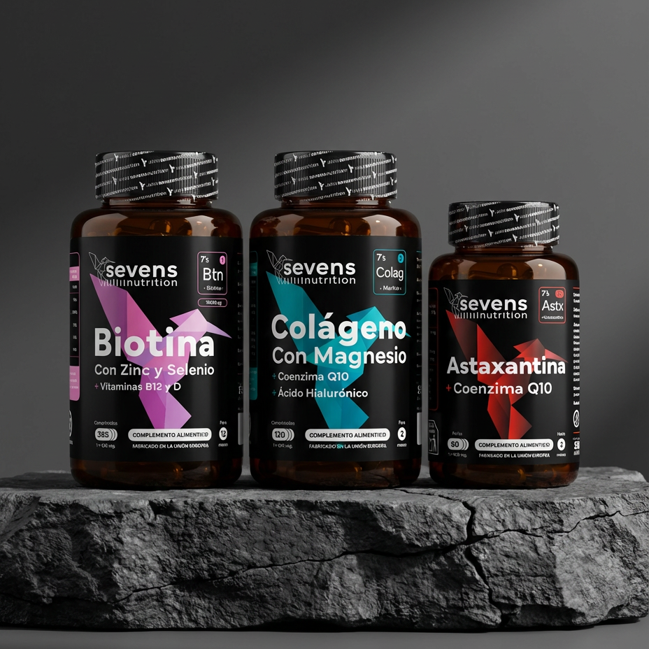 Vitaminas como la biotina y minerales esenciales que apoyan el crecimiento y la resistencia del cabello.