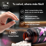 Biotina para el Cabello 10.000 mcg + Zinc + Selenio + B12 -365 Comprimidos (1 año)