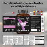 Biotina para el Cabello 10.000 mcg + Zinc + Selenio + B12 -365 Comprimidos (1 año)