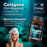 Colágeno con Magnesio Ácido Hialurónico y Coenzima Q10 -120 Cápsulas