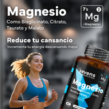 Magnesio Complex 4 en 1 - Citrato, Bisglicinato, Taurato y Malato - 4 Fuentes de Alta Biodisponibilidad - Mejora tu Energía, Rendimiento y Descanso - 180 Comprimidos