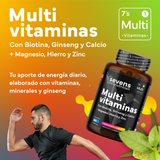 Complejo Multivitamínico Completo Con Biotina, Hierro, Magnesio y Zinc-Para Hombre y Mujer con Minerales y Ginseng - 365 Comprimidos
