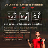 Pack Rendimiento Incluye  Creatina Monohidratada + Magnesio + Multivitaminas