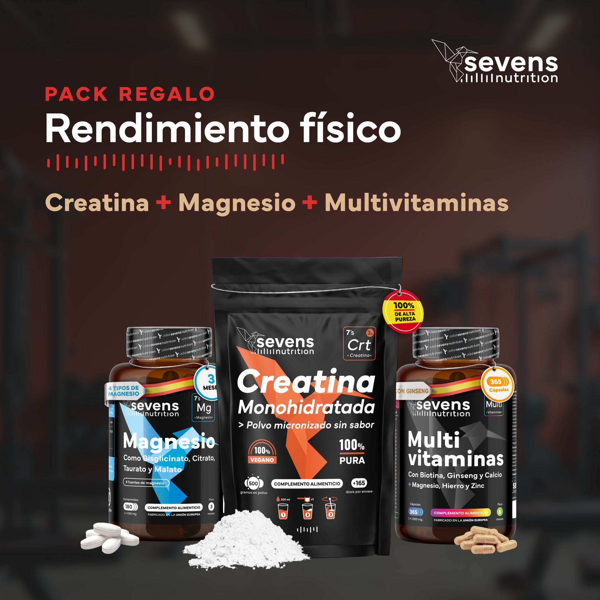 Inograf Pack Pack Rendimiento. Incluye Creatina Monohidratada + Magnesio + Multivit ...