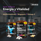Pack Energía y Vitalidad  Incluye  Multivitaminas + Omega 3 Pescado + Magnesio
