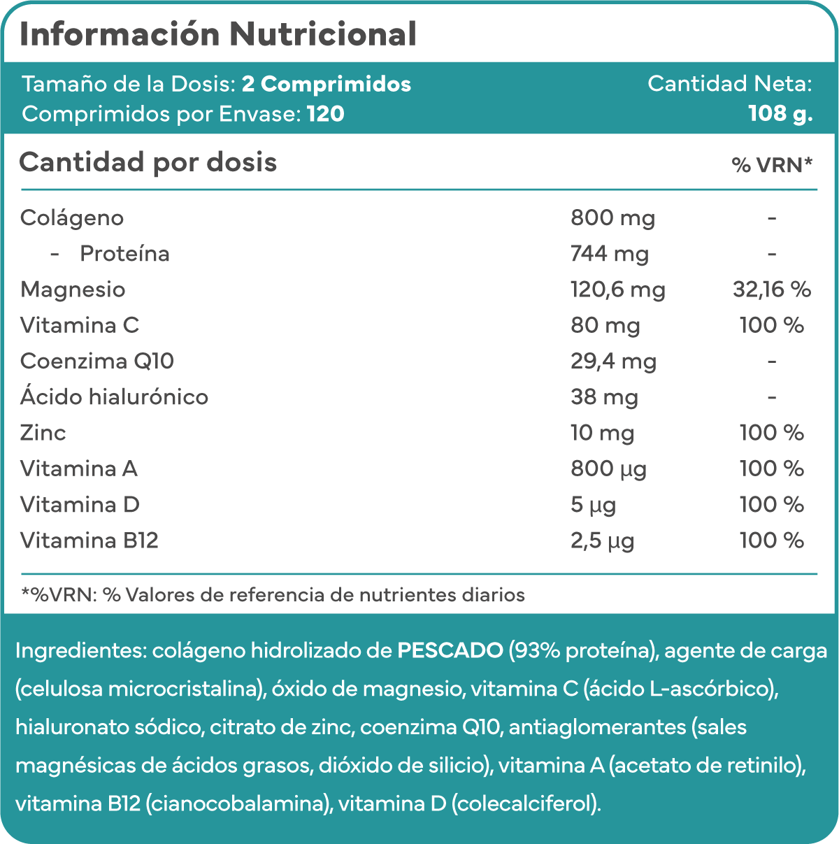 Comprar colágeno marino Sevens Nutrition, fuente de proteínas para la piel y los tejidos