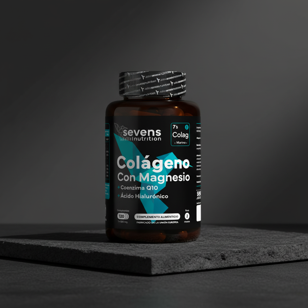 Suplemento de colágeno marino con vitamina C y ácido hialurónico