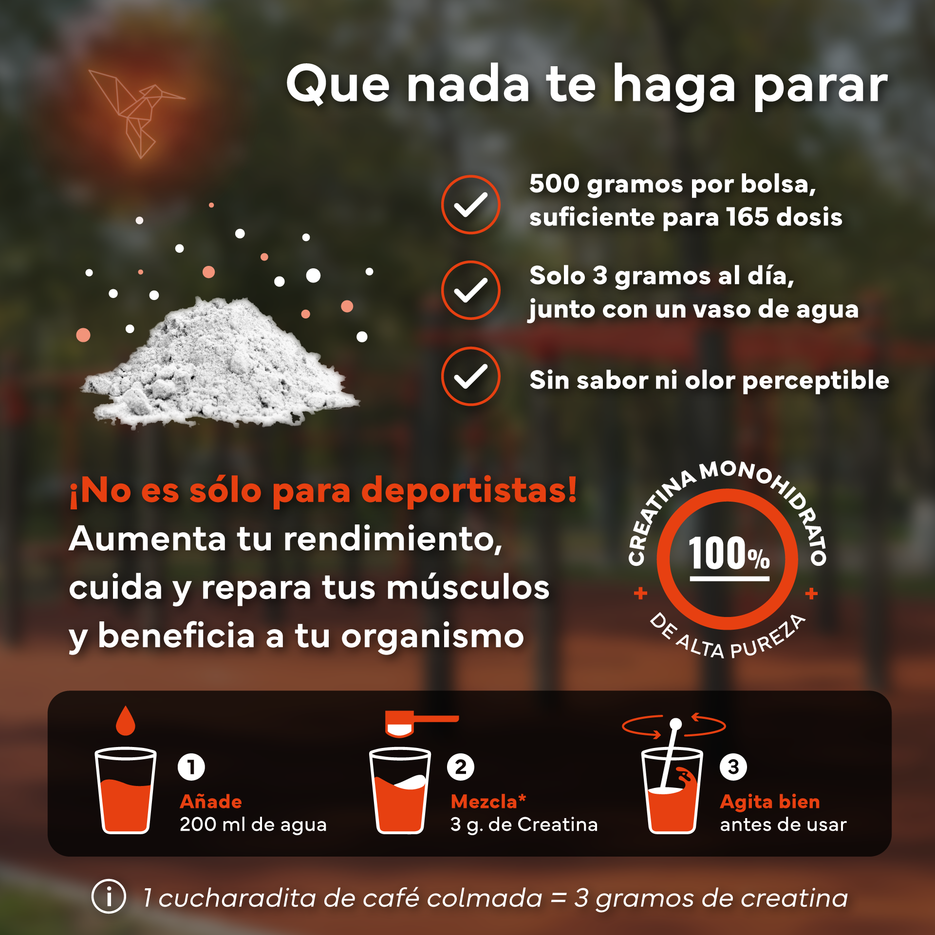 Comprar creatina de alta calidad para fuerza, recuperación y masa muscular