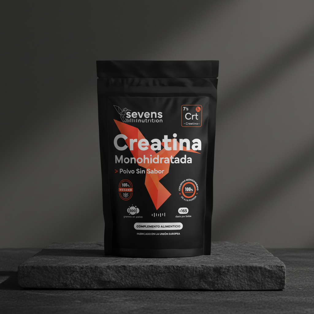 Suplemento de creatina pura que mejora la energía y la potencia muscular