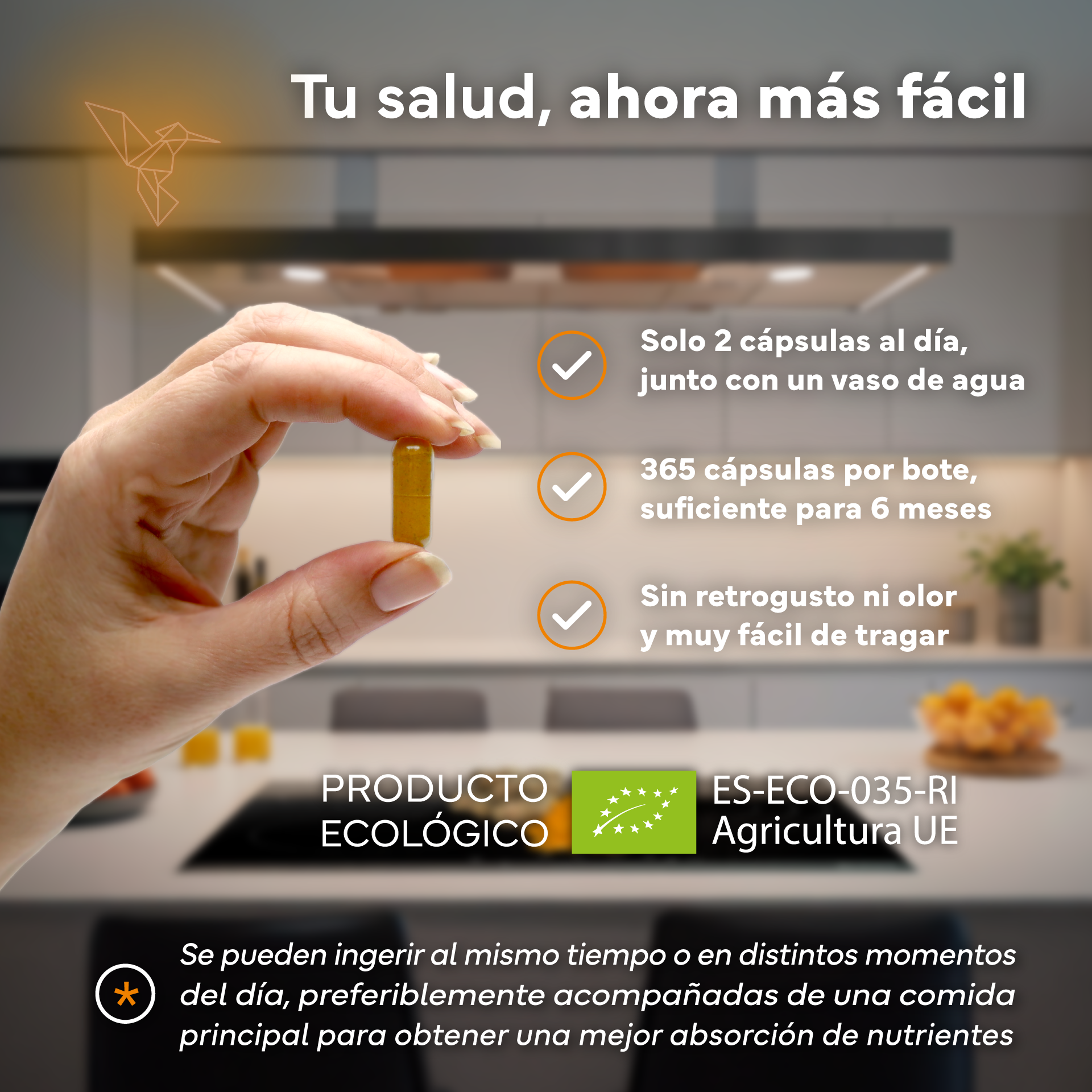 Comprar cápsulas de cúrcuma BIO con ingredientes naturales