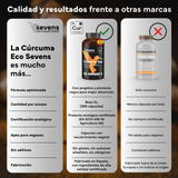 Cúrcuma BIO con jenjibre y pimienta negra Sevens Nutrition, alta biodisponibilidad