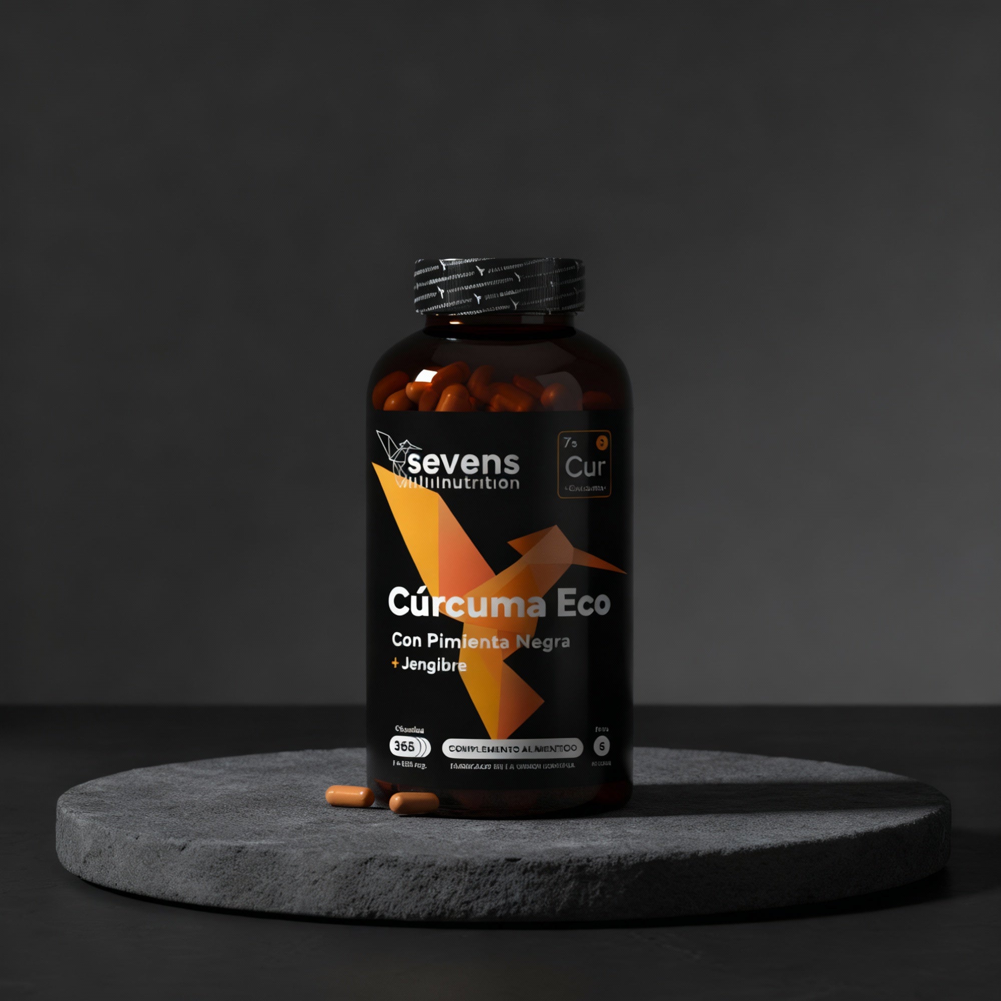 Cúrcuma BIO Sevens Nutrition, fórmula natural con alta biodisponibilidad