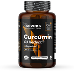 Curcumin Sevens Nutrition, cápsulas softgel con Cúrcuma C3 Reduct y BioPerine