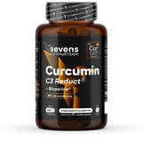 Curcumin Sevens Nutrition, cápsulas softgel con Cúrcuma C3 Reduct y BioPerine