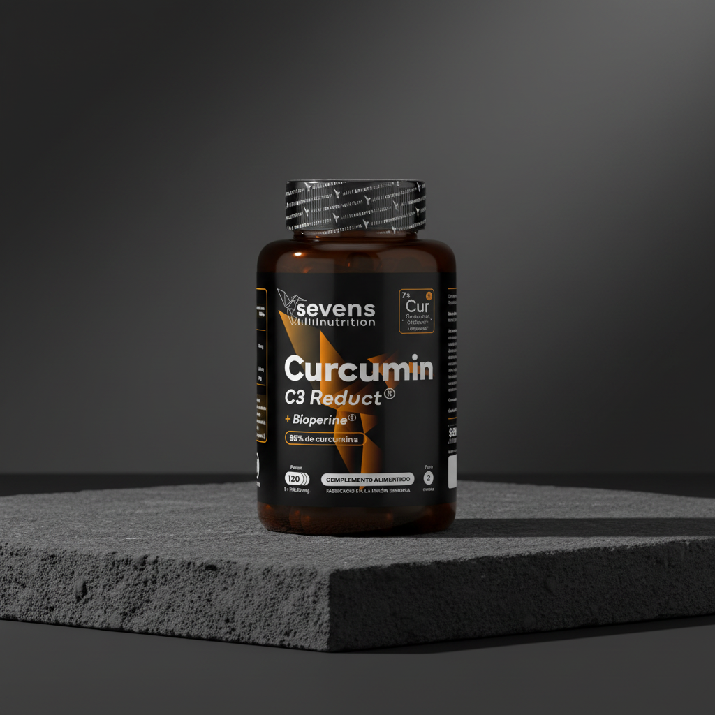 Curcumin Sevens Nutrition con fórmula antioxidante de alta absorción