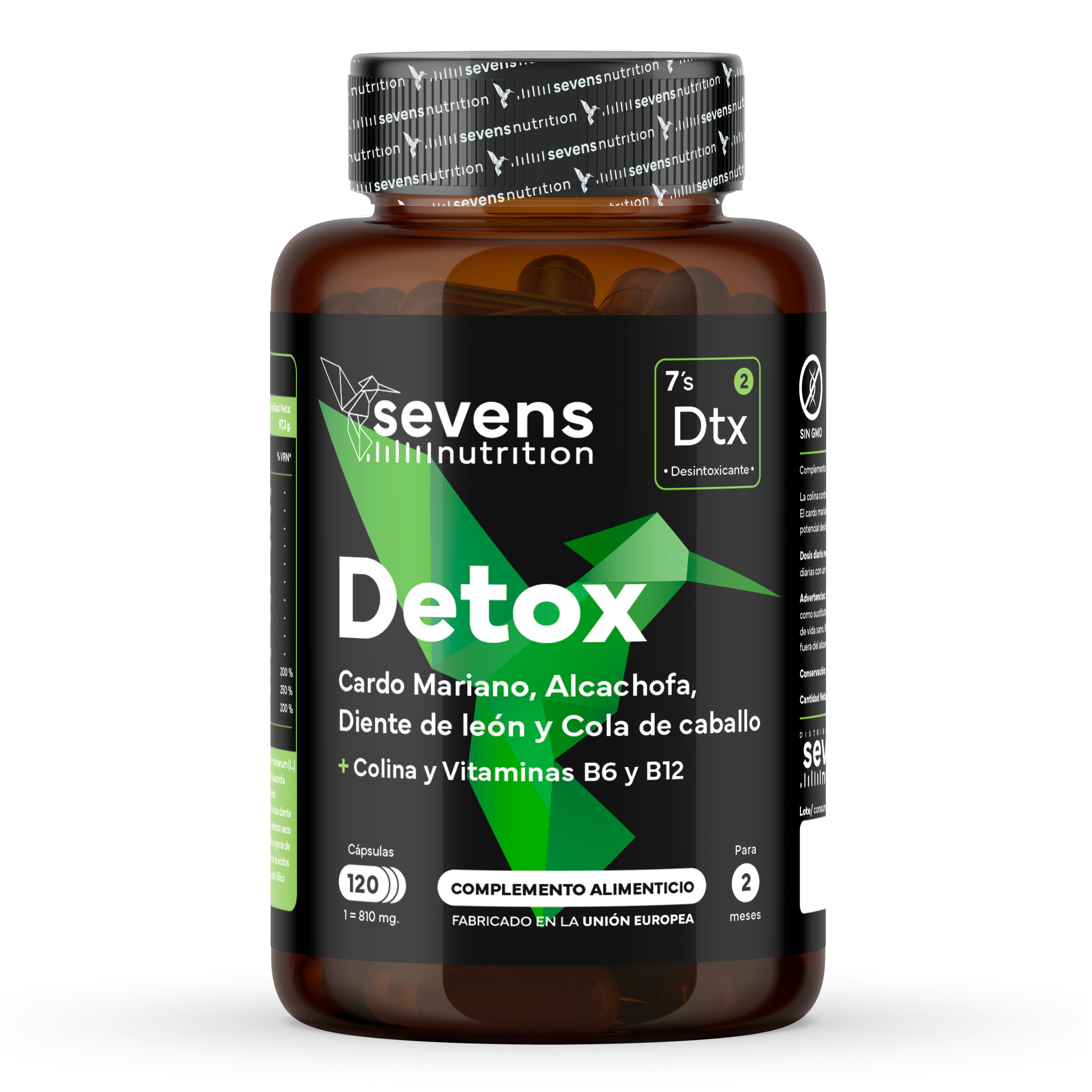 DETOX Sevens Nutrition, suplemento natural para depuración y bienestar digestivo