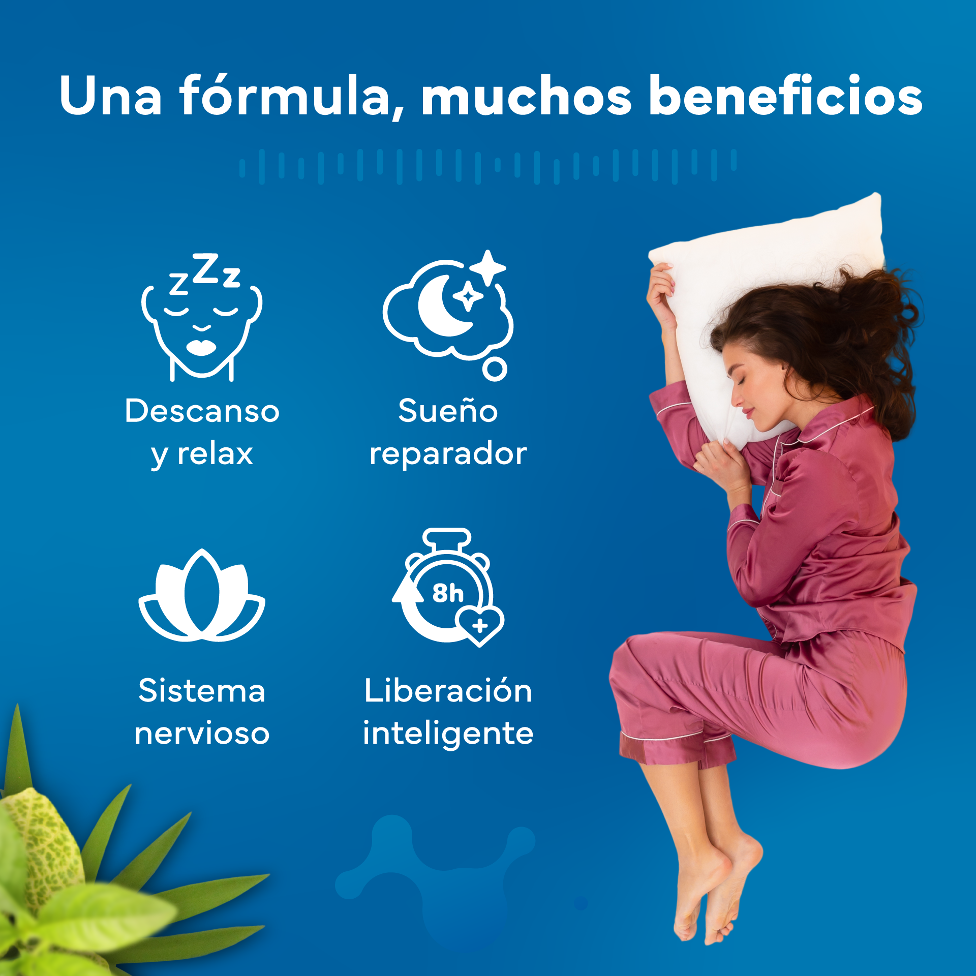 Melatonina Sevens Nutrition con fórmula natural para relajación antes de dormir
