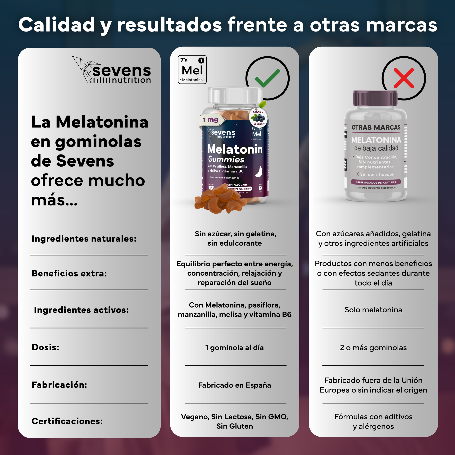 Comprar suplemento de melatonina gominolas para dormir y descansar