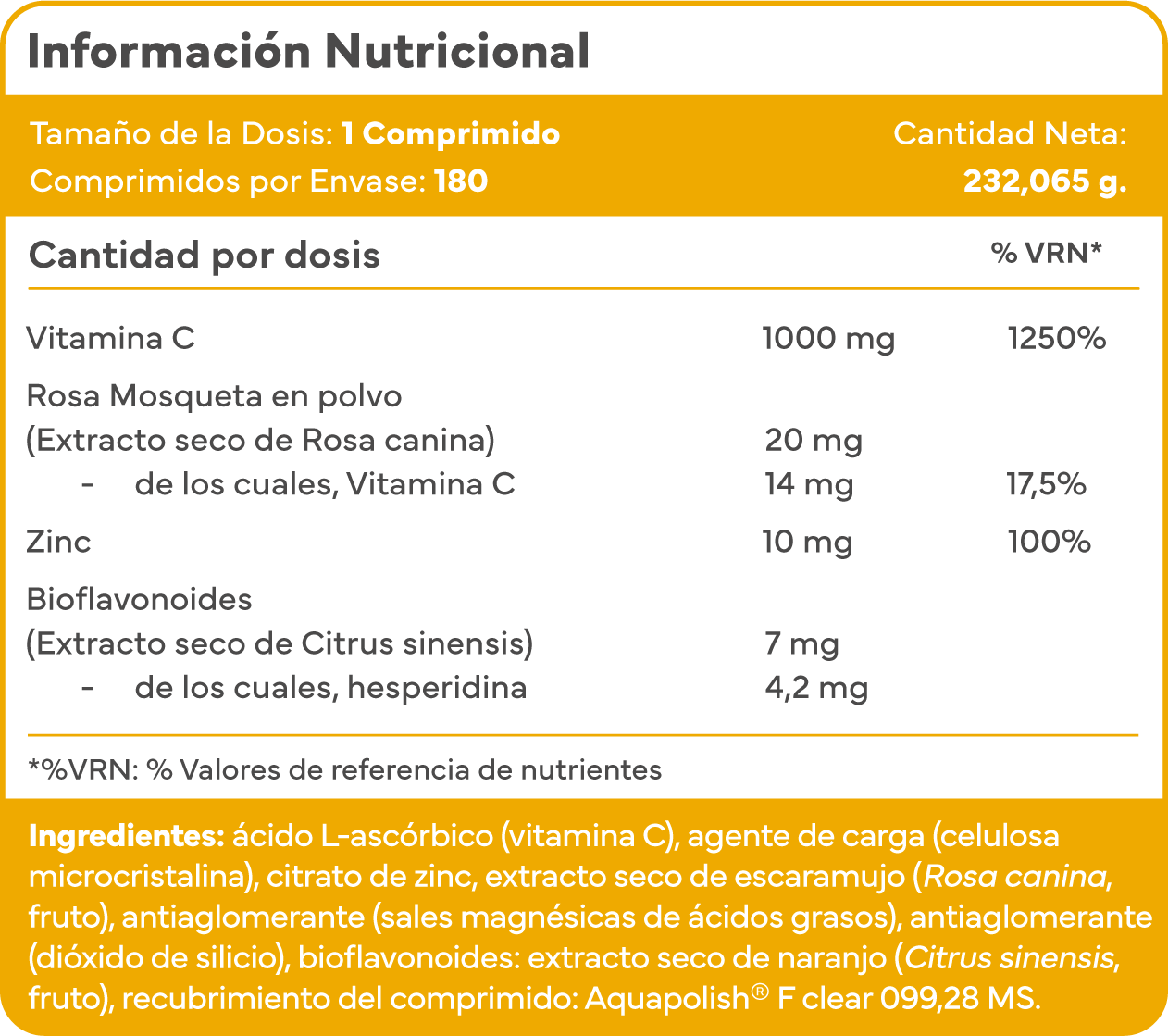 Comprar vitamina C natural para energía, defensas y bienestar diario